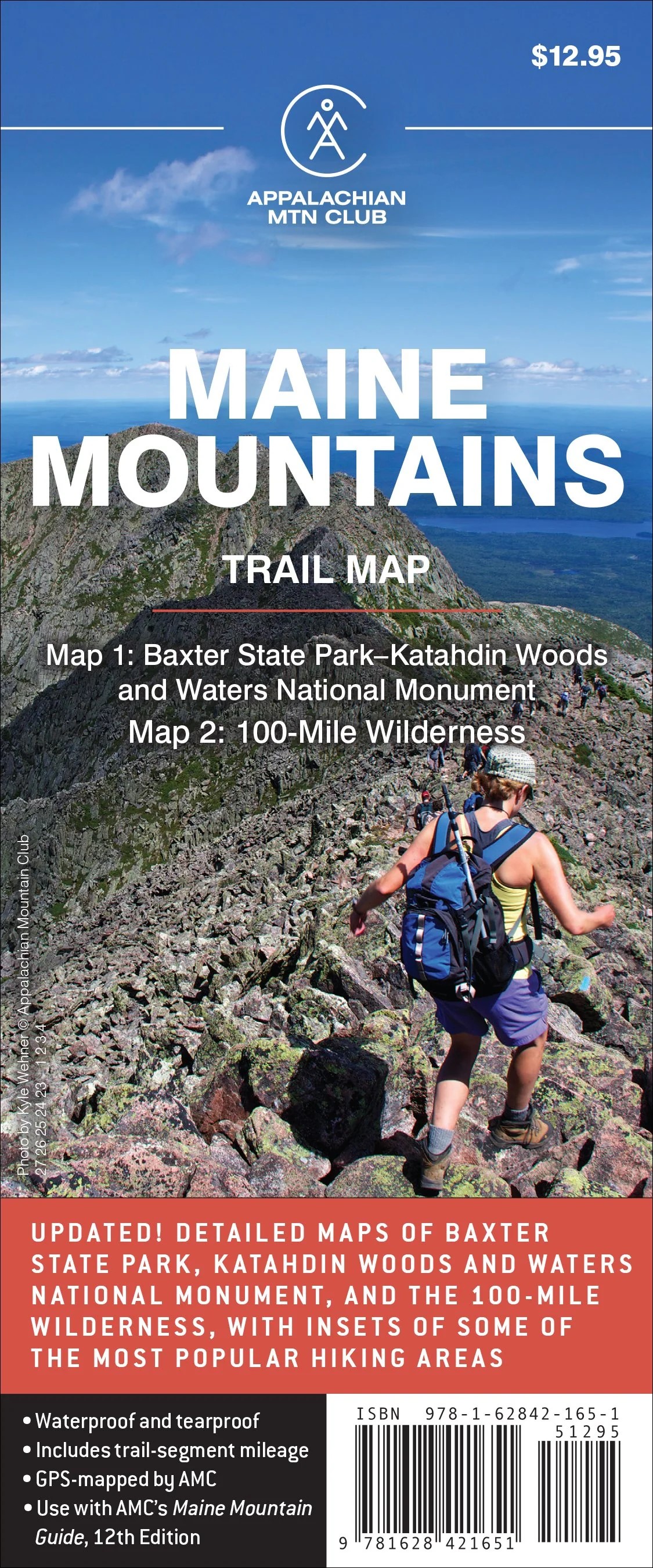 AMC Maine Mountains Trail Map: Baxter State Park-Katahdin and 100-Mile Wilderness